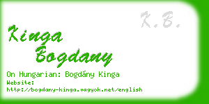 kinga bogdany business card