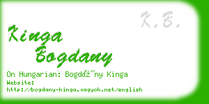 kinga bogdany business card